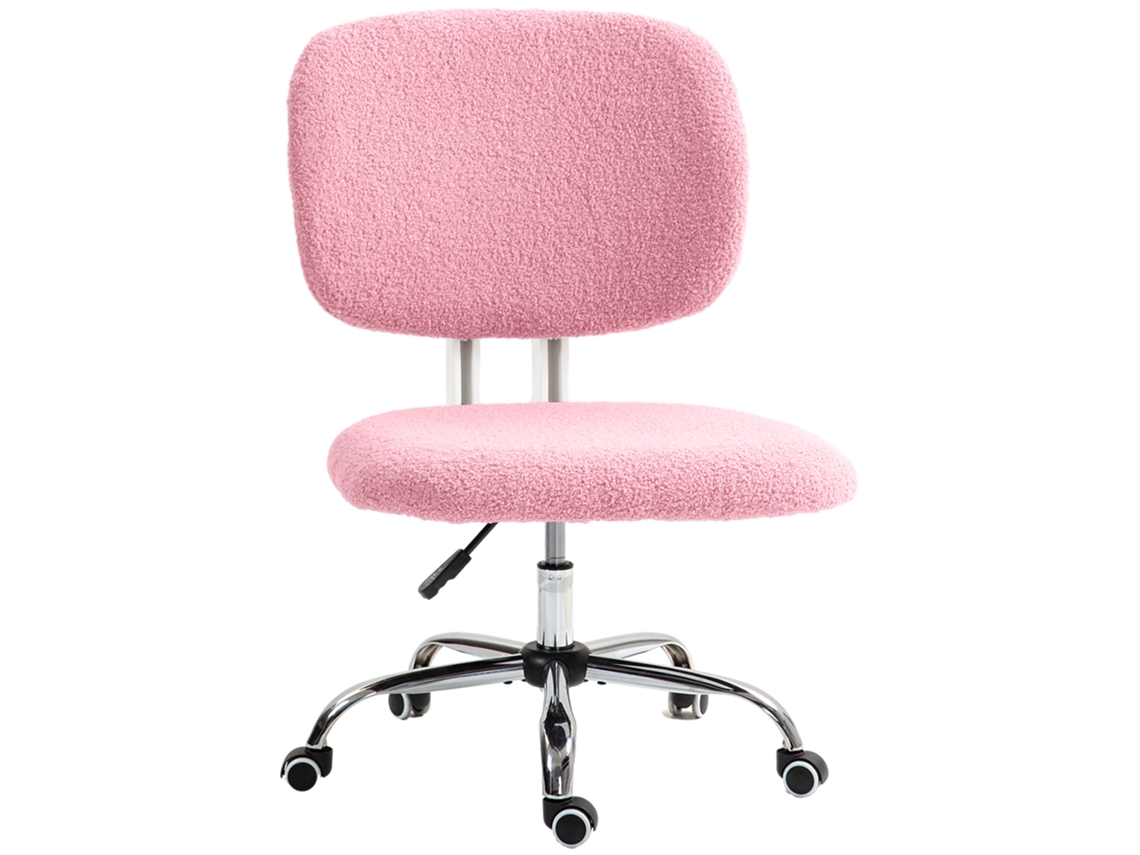 Cadeira de escritório giratória, ajustável, 48x53x80-90 Cm, rosa | S/MARCA