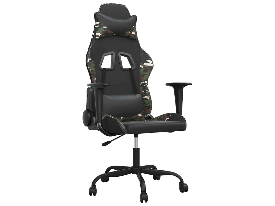 Conjunto 1 Cadeira De Gaming Vidaxl Verde Couro Sintético (66 X 56 X 131 Cm)