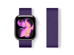 Bracelete para Apple Watch 46/49/45/44mm Aço Inoxidável Magnético Milanese Loop Ameixa XIAOMOYU