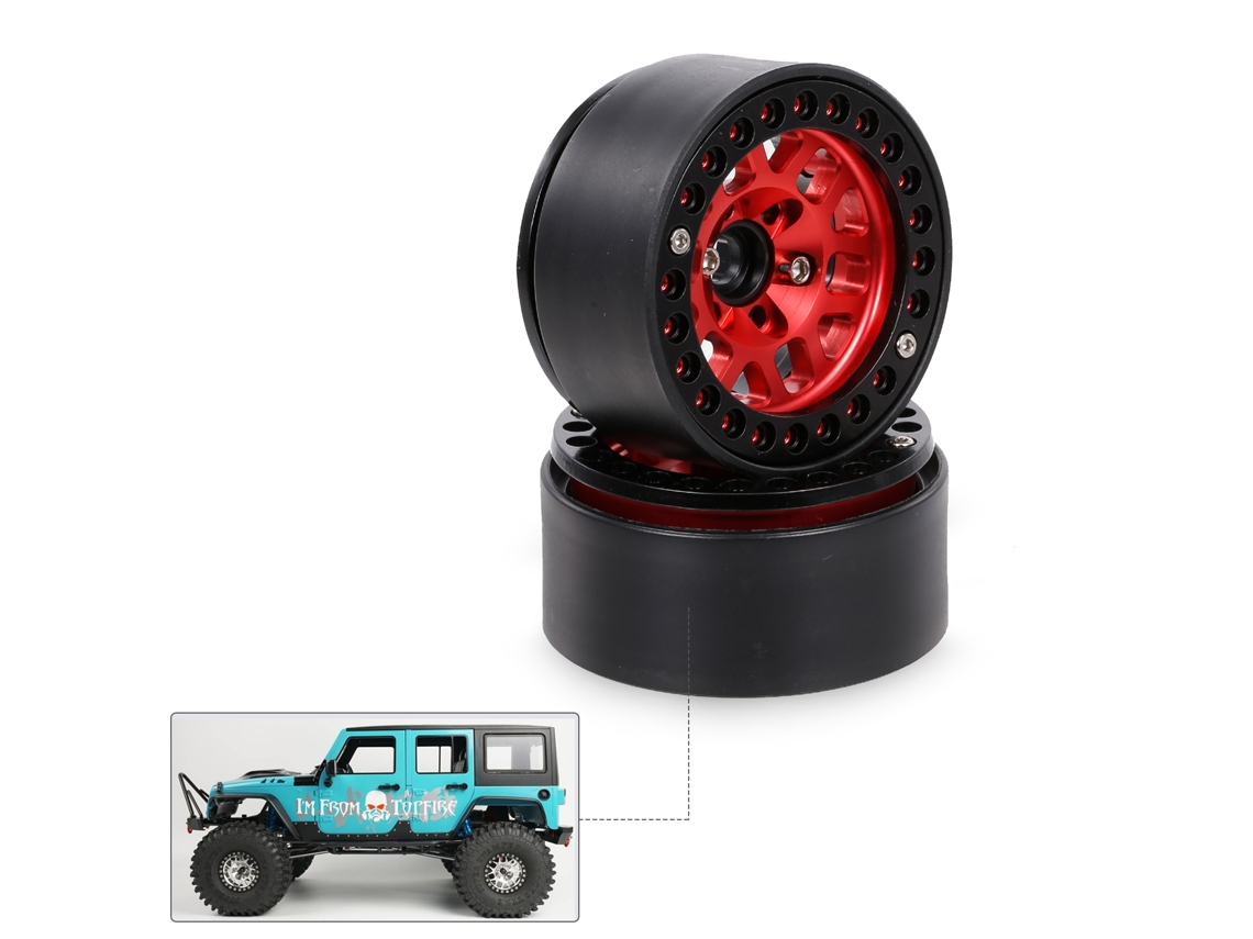 Aro De Roda Beadlock 1.9 Polegadas 12 Buracos Para Rc Crawler 1/10 Compatível Com Hsp Redcat Traxxas Tamiya Hpi Rc4wd Axial 2pcs