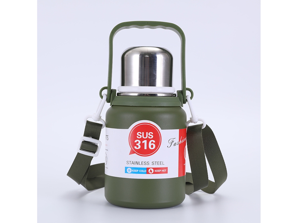 Caneca Térmica De Aço Inoxidável 304 De 1000ml, Caneca Portátil Para Carro, Para Áreas Externas, Copo De Gelo Portátil A Vácuo Slowmoose
