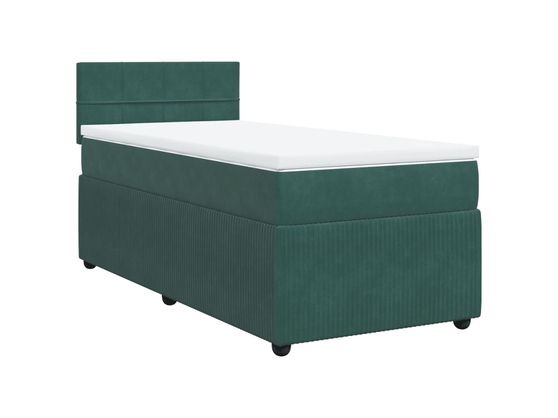 Box Spring Bed, Box Spring Beds Vidaxl Verde Veludo (90 X 200 Cm)