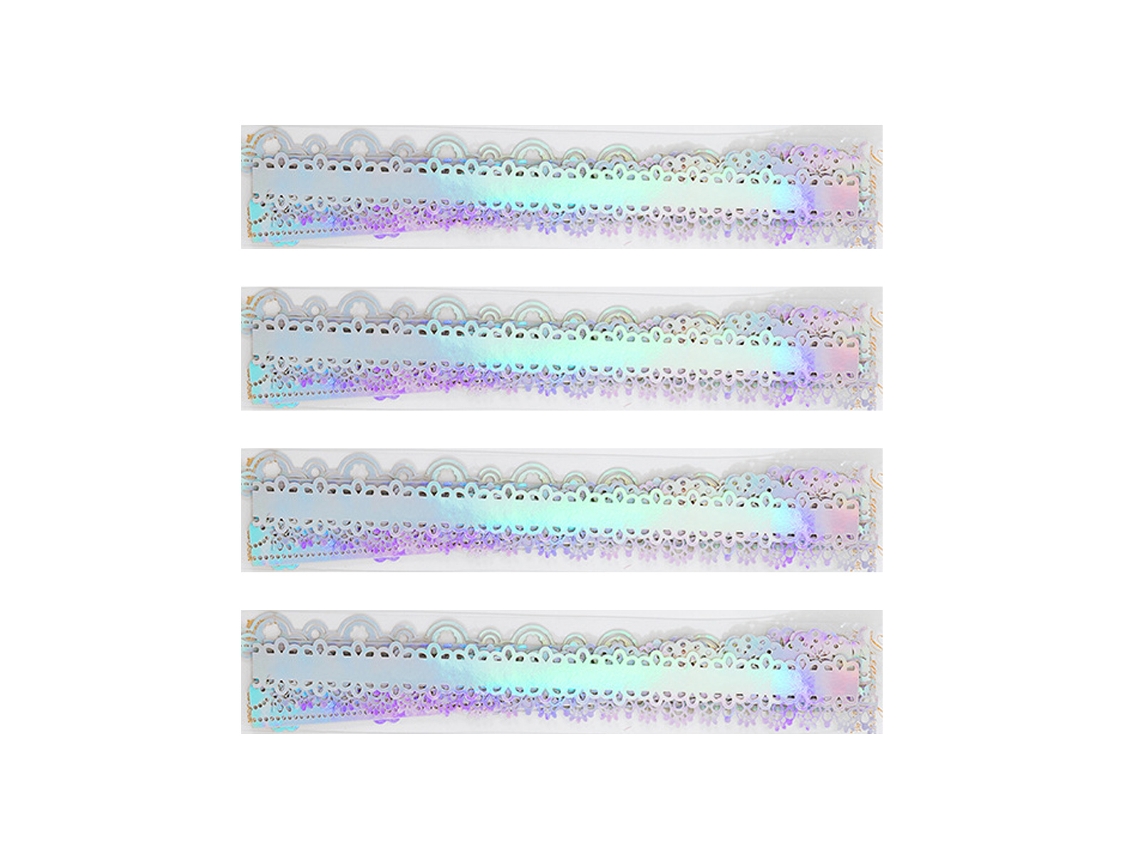 Autocolantes de Flores Holográficas 40 Pcs Transparentes e Impermeáveis NEVEANCE