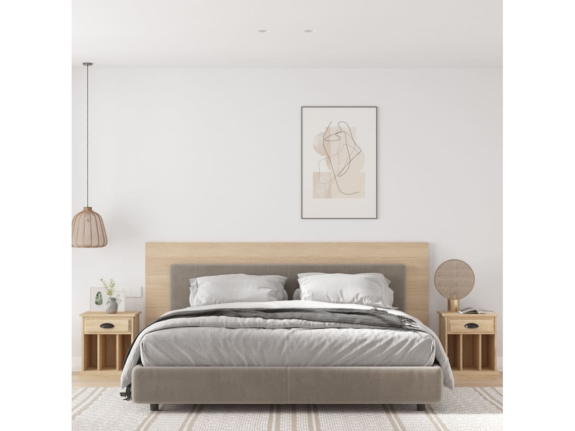 Vidaxl Mesas De Cabeceira 2 Pcs 43x36x50 Cm Carvalho Sonoma