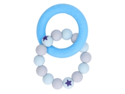 Pulsera Masticable De Silicona Para Bebé Bright Color Anillo Masticable Suave Alivio De Gums Juguete Domiciliario Azul