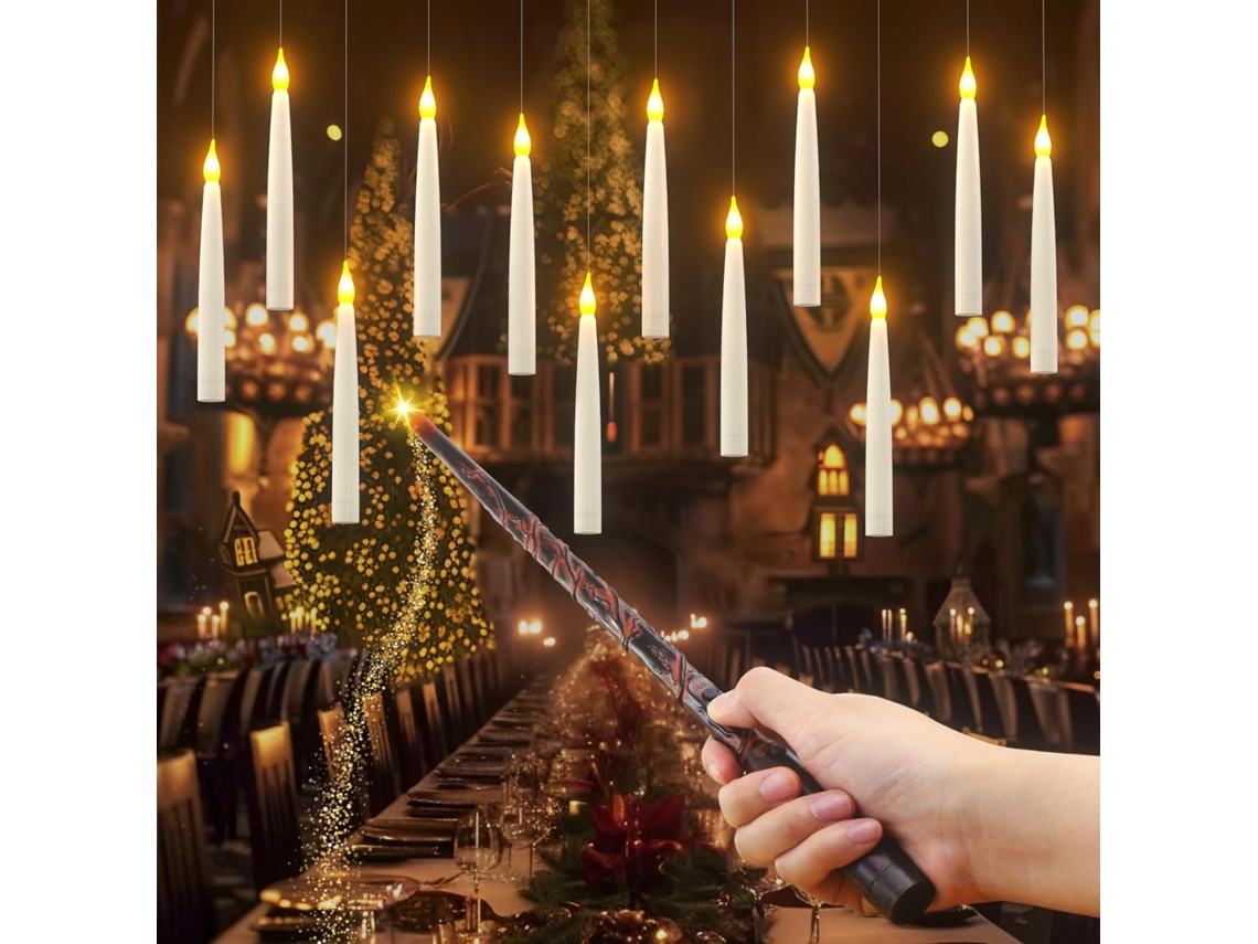 Pacote Com 12 Velas Led Sem Chama Com Controle Remoto, 15,5 Cm Jsr Aquaforge