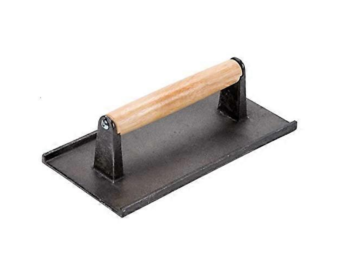 Grelha De Ferro Fundido Pré-temperada, Resistente, Para Hambúrgueres, Bifes, Paninis E Cozimento Uniforme.