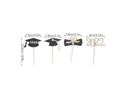 Toppers Para Tarta De Graduación Chapéu De Licenciado Números 2022 Diploma Design Inserts Exquisitos Bonitos