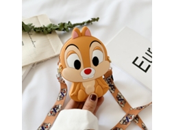 Bolsa de Moedas Silicone 3D Fofa Animal Chipmunk Khaki S/MARCA