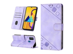 Capa De Celular Em Couro Com Textura Em Relevo Para Samsung Galaxy M30s / M21