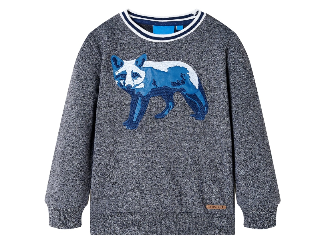 Camisola Para Criança Azul-marinho Mesclado 140