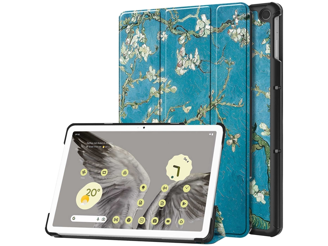 Elysve Capa Para Google Pixel Tablet Pintado Com 3 Dobras (damasco)