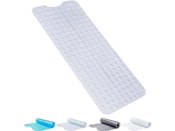 2026-tapete Antideslizante Para Baño Com 200 Ventosas Lavável À Máquina 40x100 Cm Branco Puro