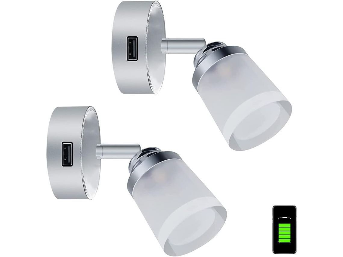 Luminária De Leitura Led, 3w, 12v, Toque, Intensidade Regulável, Usb, Para Estudo, Cabeceira, Trabalho, Artesanato Ou Viagens