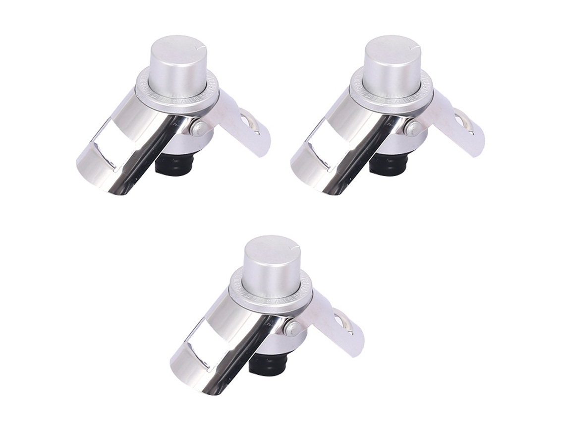 Ferramenta 3Pcs Rolha de Champanhe Multifuncional Criativa Vinho Prateada com Bomba Embutida para Prosecco e Espu UISAVE