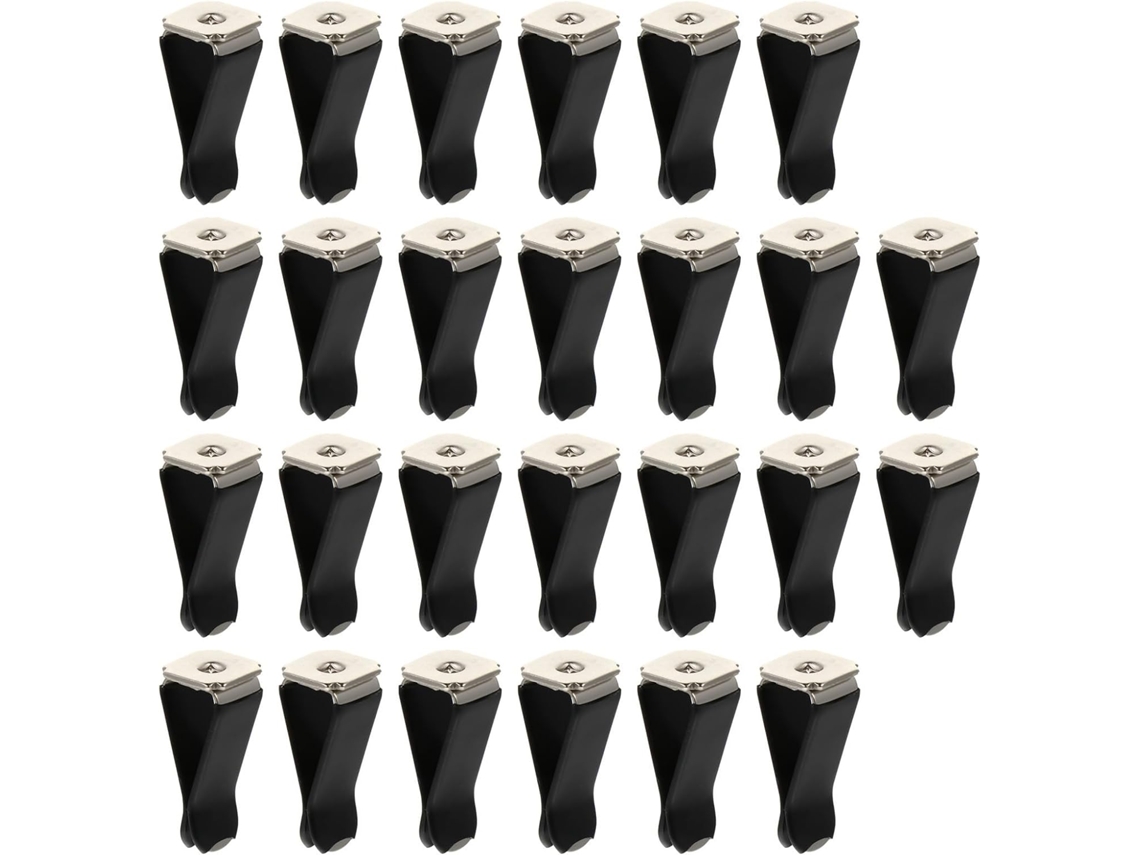 Conjunto de 40 clipes difusores de aroma para carro com faixa metálica preta, ideais para aromaterapia.