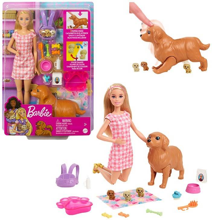 Boneca Barbie e sus Perritos Surpresa