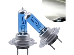 Fogfar Pacote Com 2 Lâmpadas Halógenas H7 Para Carro 12v 100w Ângulo De Feixe 360-graus Iluminação Três Hastes Vidro