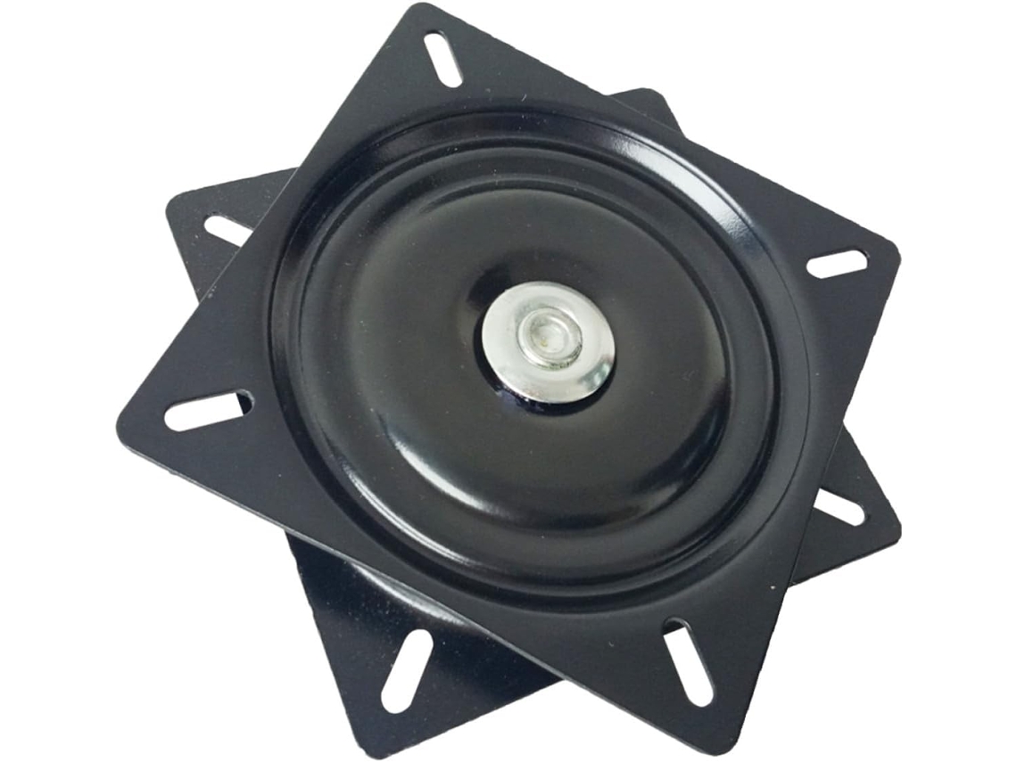 Base Giratória De 20 Cm Para Poltrona, Aço Preto, Rotação Suave E Silenciosa De 360°, Para Móveis.