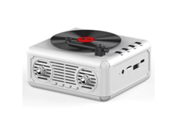 Caixa de Som Bluetooth Retrô com Subwoofer MDUG (branca)