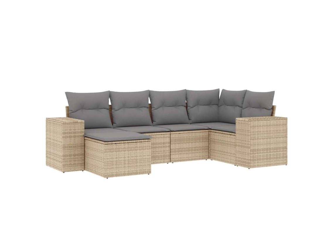 Garden Sofa Set, Garden Sofa Sets Vidaxl Bege Rattan / Vime (n/a)