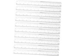 Conjunto De 20 Réguas De Plástico Transparente Para Estudantes