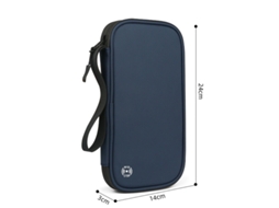 Organizador De Viagens Com Bloqueio Rfid, Antirroubo, Carteira, Bolsa Para Passaporte, Cartão, Azul SUNNY SPACES