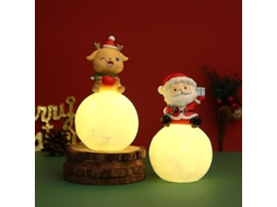 2 Pacote De Adornos De Mesa Iluminados Para Natal, Figura De Mesa Wabjtam