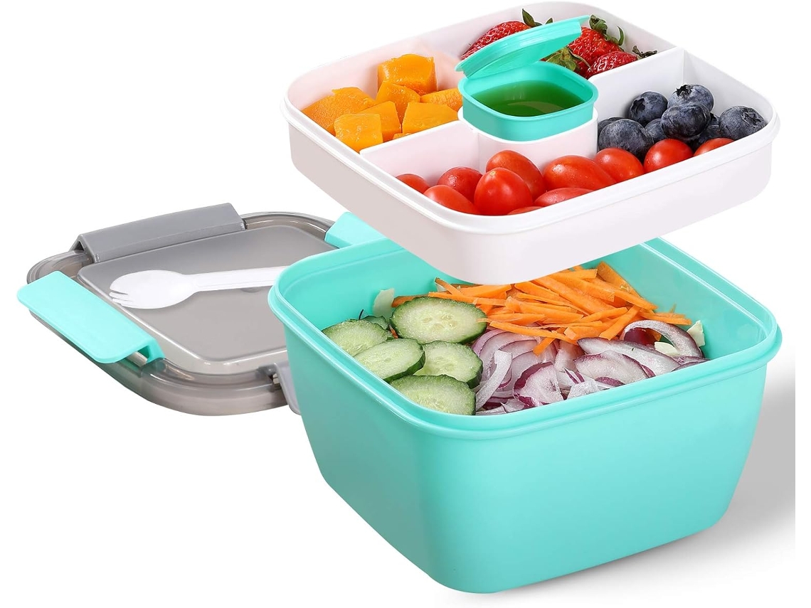 Recipiente para Salada de 1,1L com Compartimentos AQUAFORGE
