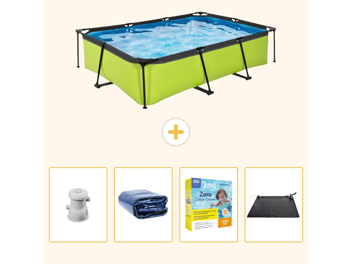 Piscina Exit Retangular 300x200x65 Cm 5 peças Scb69 EXIT TOYS