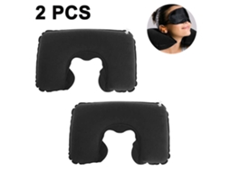 Conjunto de 2 Travesseiros Infláveis Portáteis Formato U para Viagem, Travesseiro Inflável Leve Que Oferece Suporte para Cabeça e Pescoço AQUAFORGE