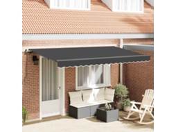 Vidaxl Toldo Retrátil Antracite 350 X 200 Cm Tecido