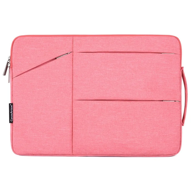 Capa Halinuia Para Portátil 11/10,8 Polegadas Nylon Impermeável Forro Macio Fecho De Correr Rosa