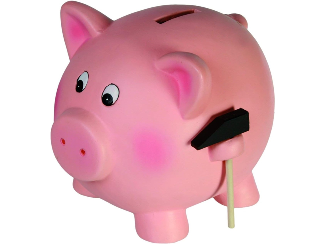 Cofre Porco Rosa Com Martelo