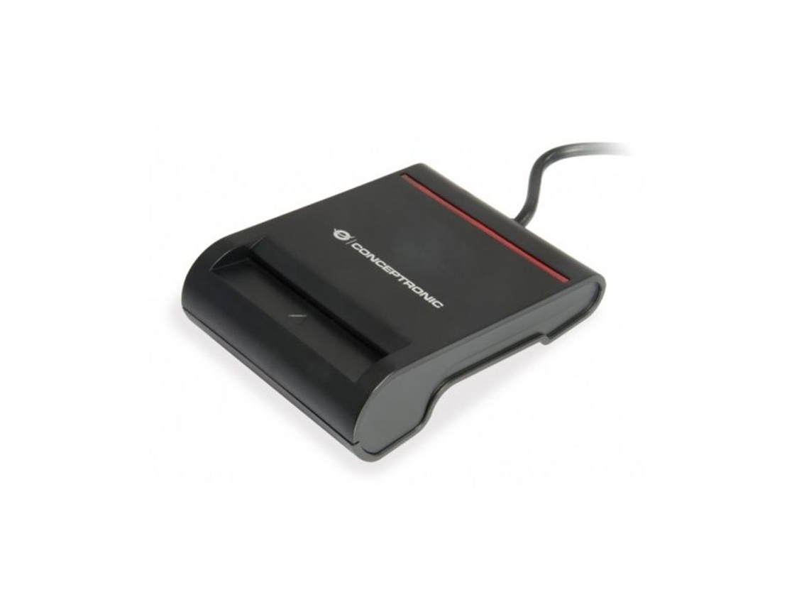 Leitor De Cartão Externo Conceptronic Dnie 3.0 E Y Usb 2.0 Preto Compatível Com Windows E Mac Slowmoose (eid)