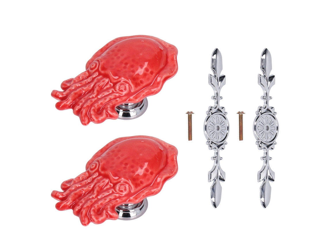 Puxadores de Gaveta Polvo Vermelho 1077d Conjunto 2