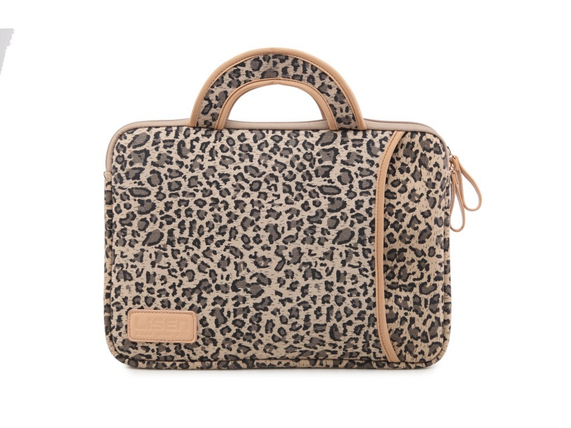 Bolsa Para Laptop, Bolsa Para Tablet, Forro Portátil Marrom Leopardo 13 Polegadas Yunzii