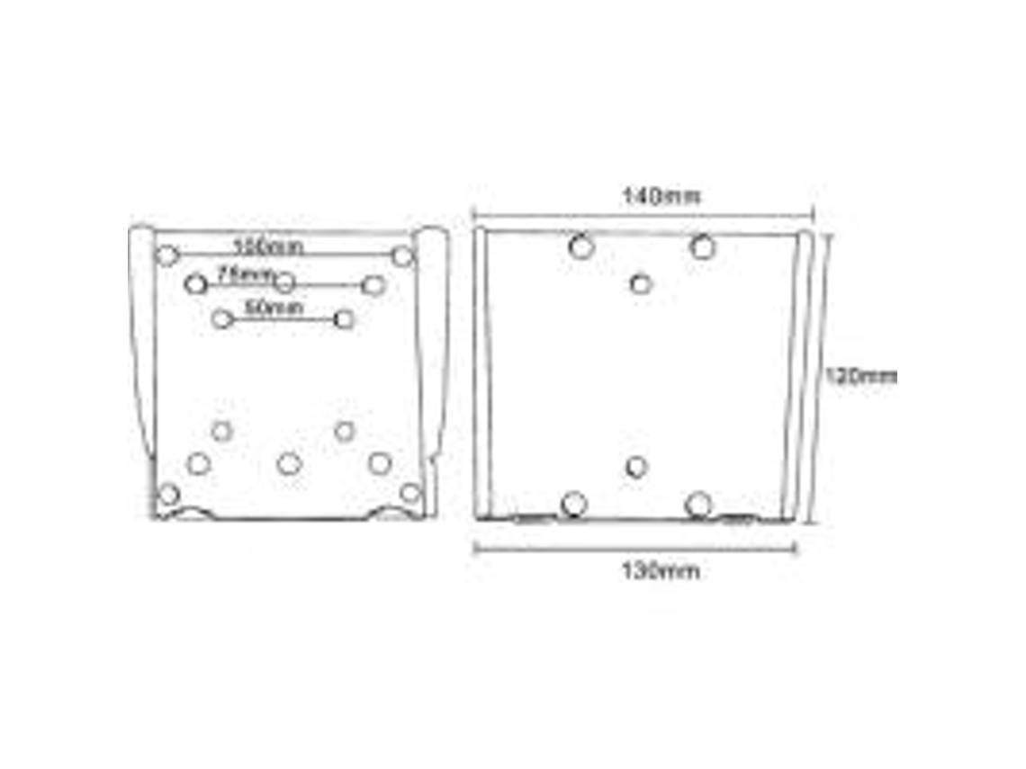 Kit de montagem para TVs LCD/plasma Tamanho da tela preta 33 61 cm (13 61,00 Inline (montagem na parede)