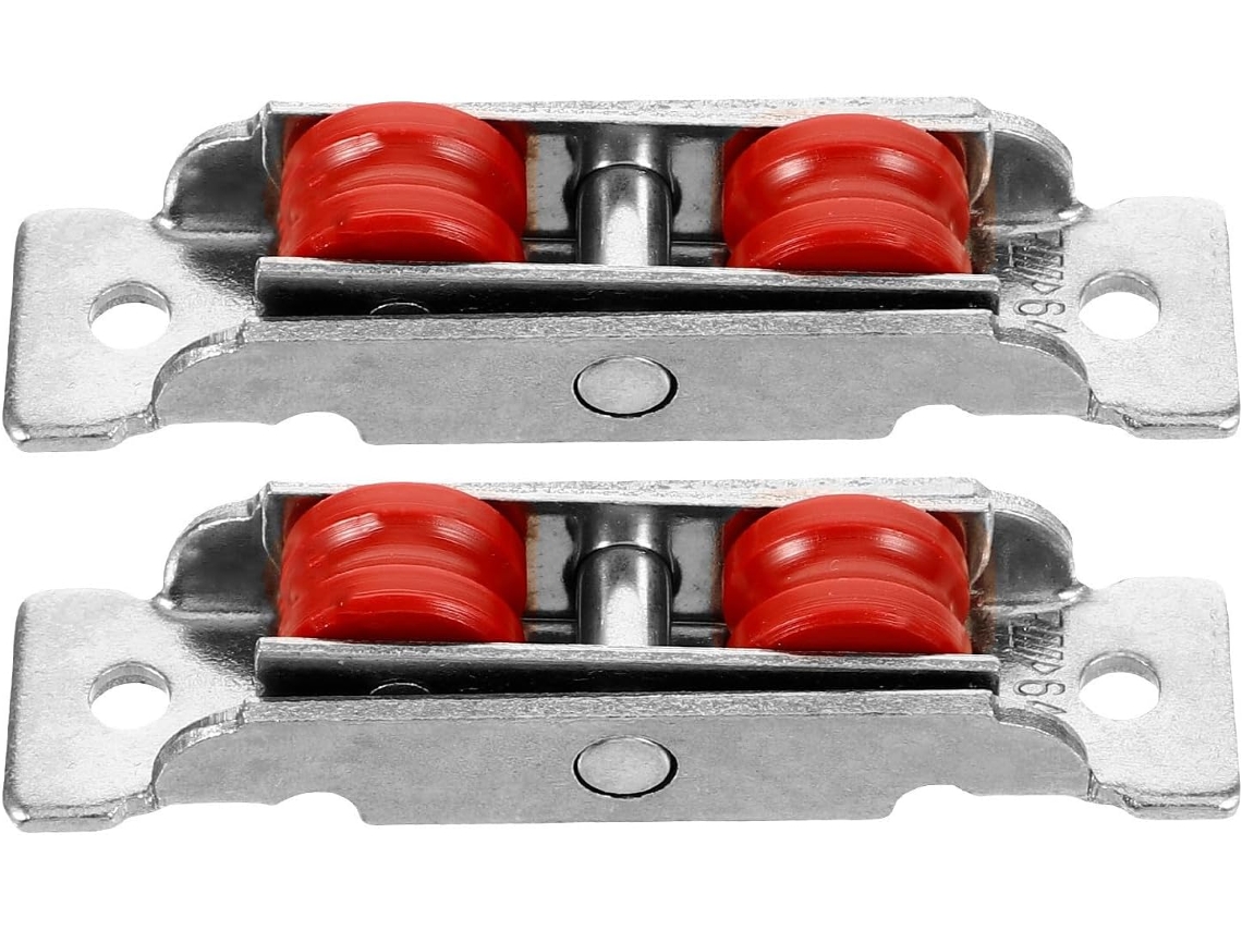 Conjunto De 2 Peças Com Polia E Rodízios Em Aço Inoxidável E Nylon Com Rolamento.