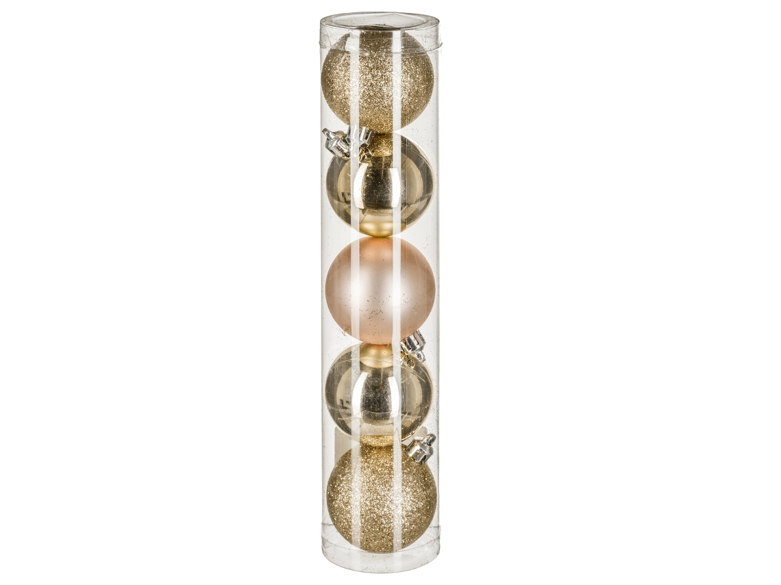 Bolas de Natal 50Mm X 5 Ouro FEERIC LIGHTS & CHRISTMAS