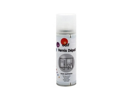 Verniz Efeito Fosco Odif Branco 125 Ml Spray Para Todos Os Suportes