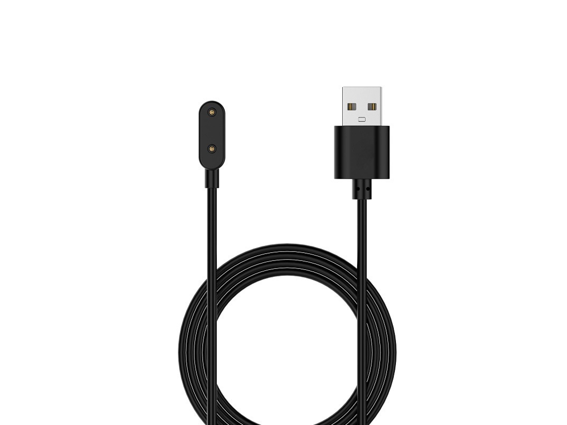Cabo Carregador Magnético Usb-a Preto, Compatível Smartwatch Com Proteção