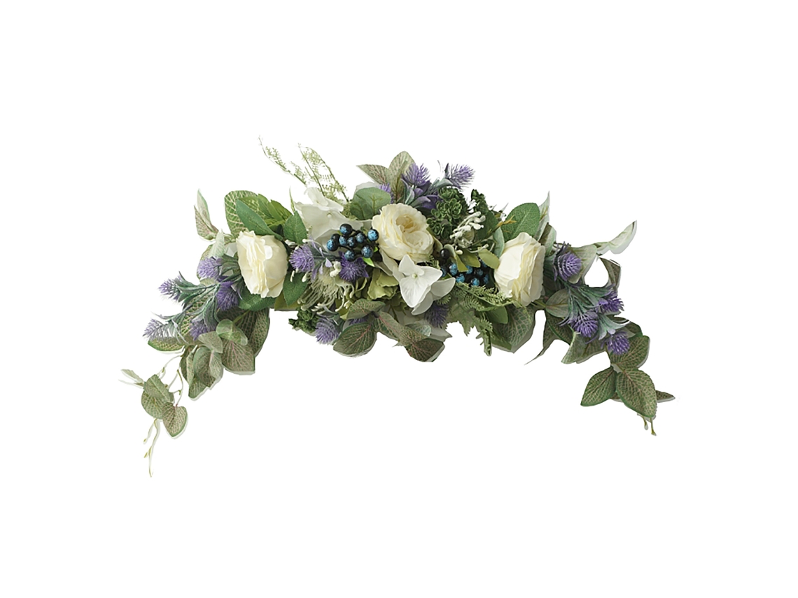 Guirlanda Floral de Lavanda Artificial para Casamentos e Ambiente de Casa LAXISCREED