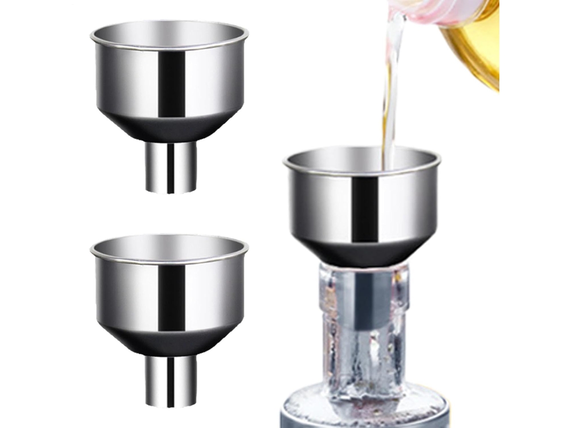 Funil Pequeno De Metal Com 3 Bicos Para Transferência Álcool