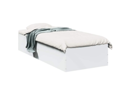 Bed Frame, Bed Frames Vidaxl Branco Madeira Processada (75 X 190 Cm)