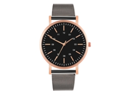 Reloj De Moda Para Parejas Con Correa De Malla Dial Redondo Cuarzo Unisex