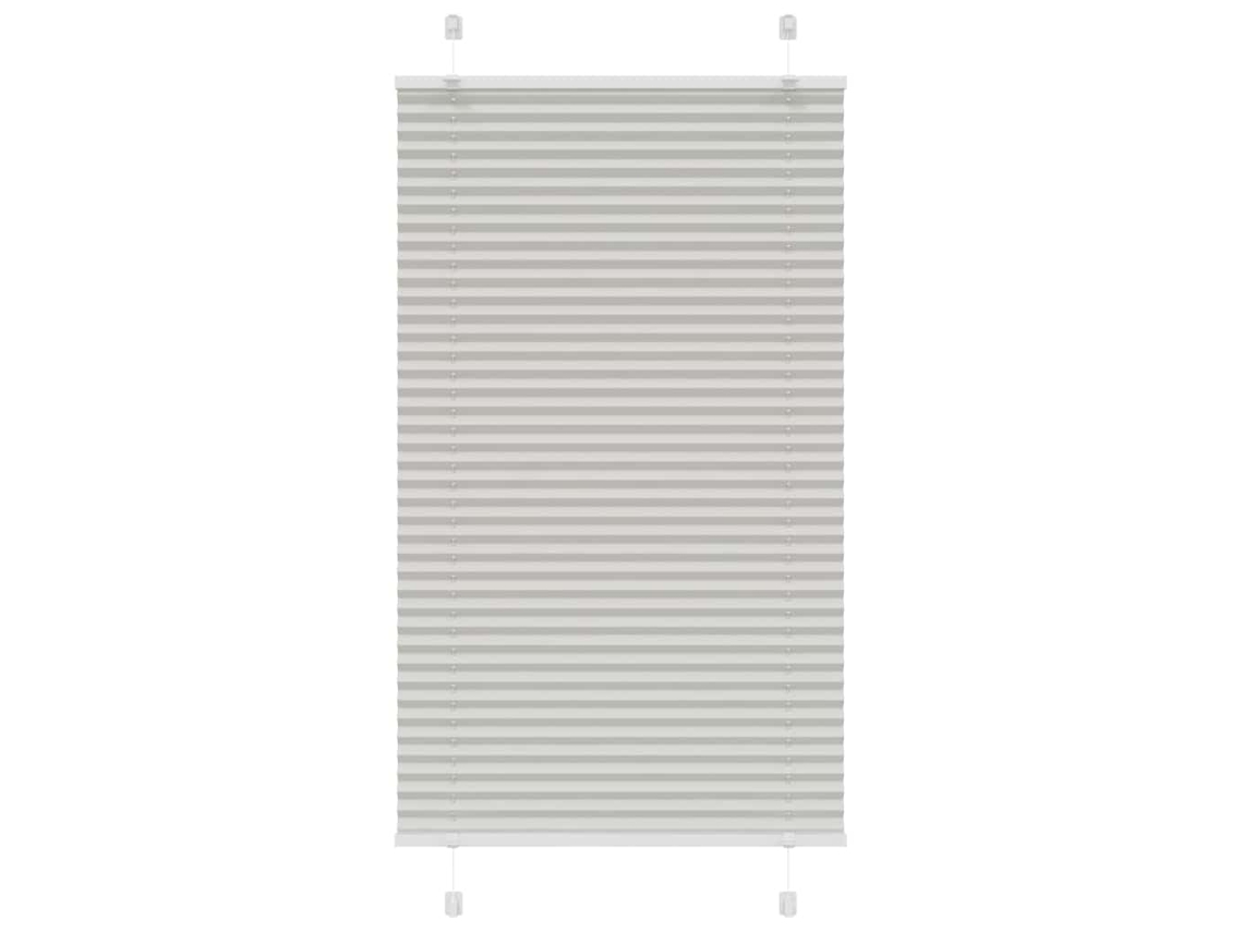 Vidaxl Cinzento Luz Plissada Cega 80x150 Cm Largura Tecido 79,4 Cm