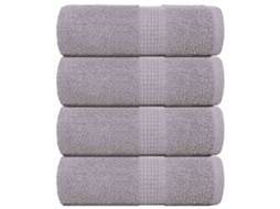 Vidaxl Toalhas De Bidé Frogn 4 Pcs 30x50 Cm 360 G/m² Cinzento