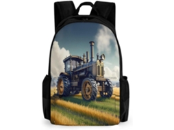 Mochila Escolar Personalizada Com Estampa Cachorro Em 3d, Leve E Casual, Design De Trator, Ideal