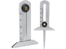 Medidor de Profundidade de Dibujo de Neumático, 0-30mm, aço inox, escala clara, compacto e durável | S/MARCA